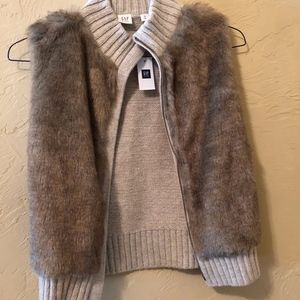 Gap fur sweater vest